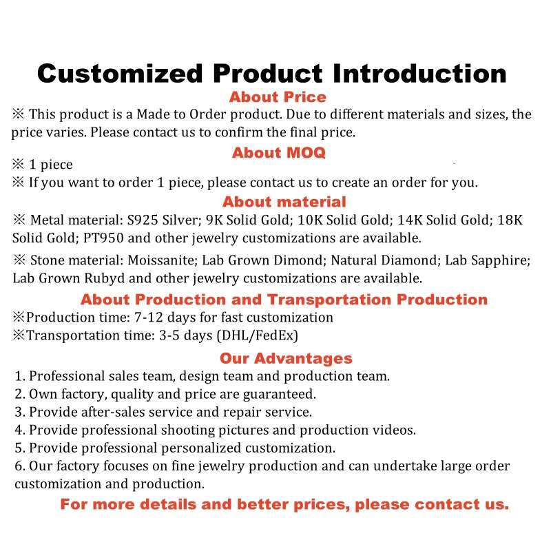 Custom Womens S925 Silver 9K 10K 14K 18K Solid Gold 3ct 5ct Round Cut VVS D Moissanite Diamond Baguette Wedding Engagement Ring