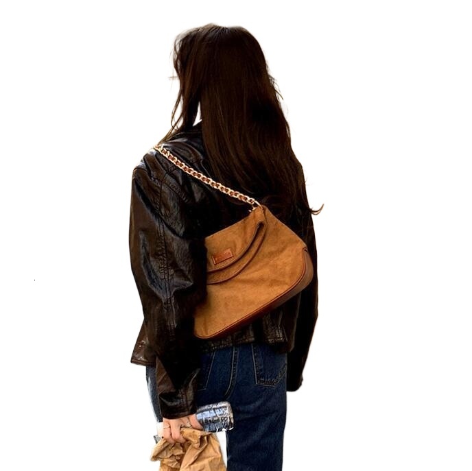 designer Niche Design Chain Retro Crossbody Bag for Women 2025 Autumn Winter New Matte High-Quality Texture Shoulder Underarm Bag