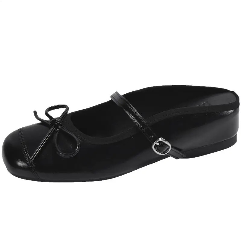 Summer Women Ballet Style Mules Slippers Fashion Butterfly-knot Ladies Elegant Dress Slip On Slides 250528