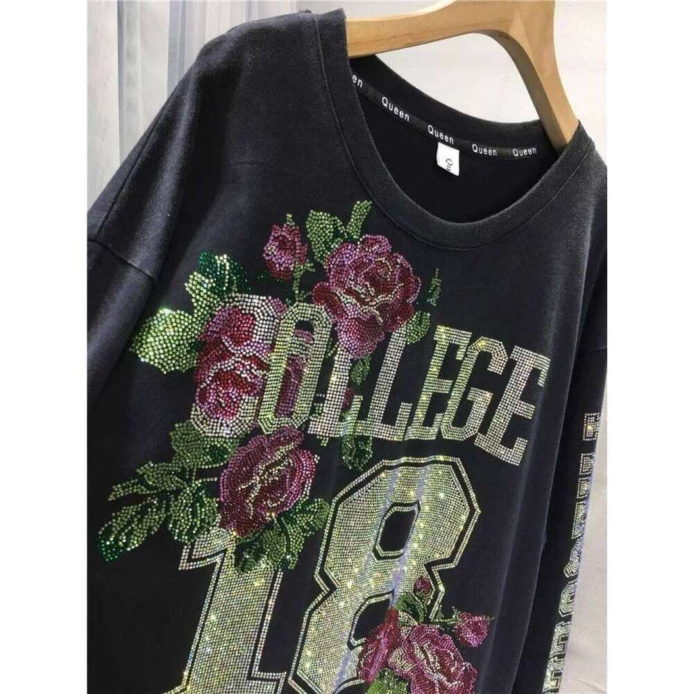 L-4XL 150kg Dia Stamping Women's Plus Size Sweatshirts Aesthetics Art Female Pullovers Vintage Winter Lady Sweatshirt