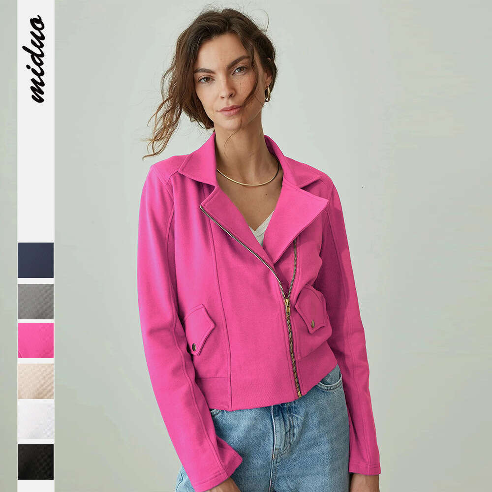 Trendy Street Style Fashion Design Pocket Zipper Hoodie Short Long Sleeve Jacket Top