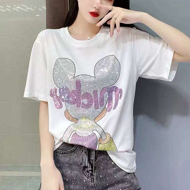 Women Brand Female Girl T Shirt Tops fashion Designer Tshirt Summer Cartoon Short sleeve T-Shirt korean popular clothes
