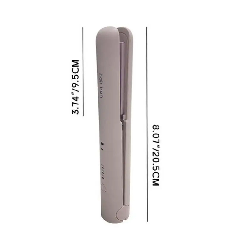 Cordless Curling Iron Mini Hair Straightener Iron Straightening Styling Tools Hair Curler Flat Iron Beard Straightener 250529