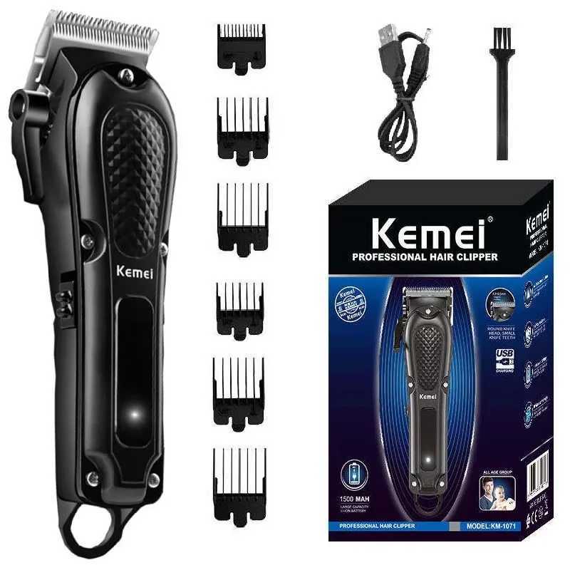Kemei rechargeable hair clipper cordless beard hair trimmer for men powerful electric hair cutter machine adjustable haircut S2562