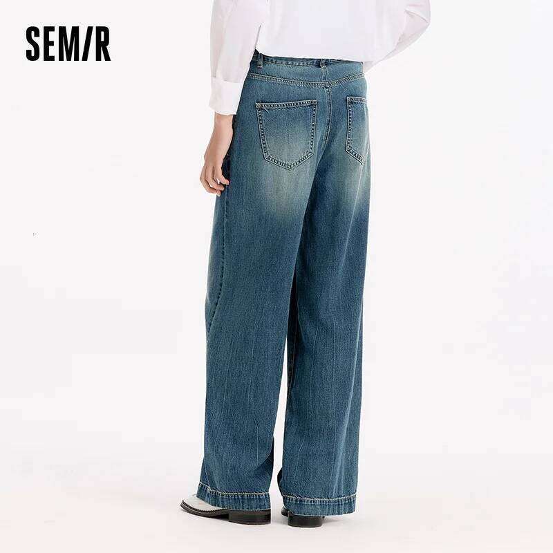Semir Women's Quick-Dry Cooling Wide Leg Jeans 2025 Summer New Breathable Denim Pants For Hot Weather
