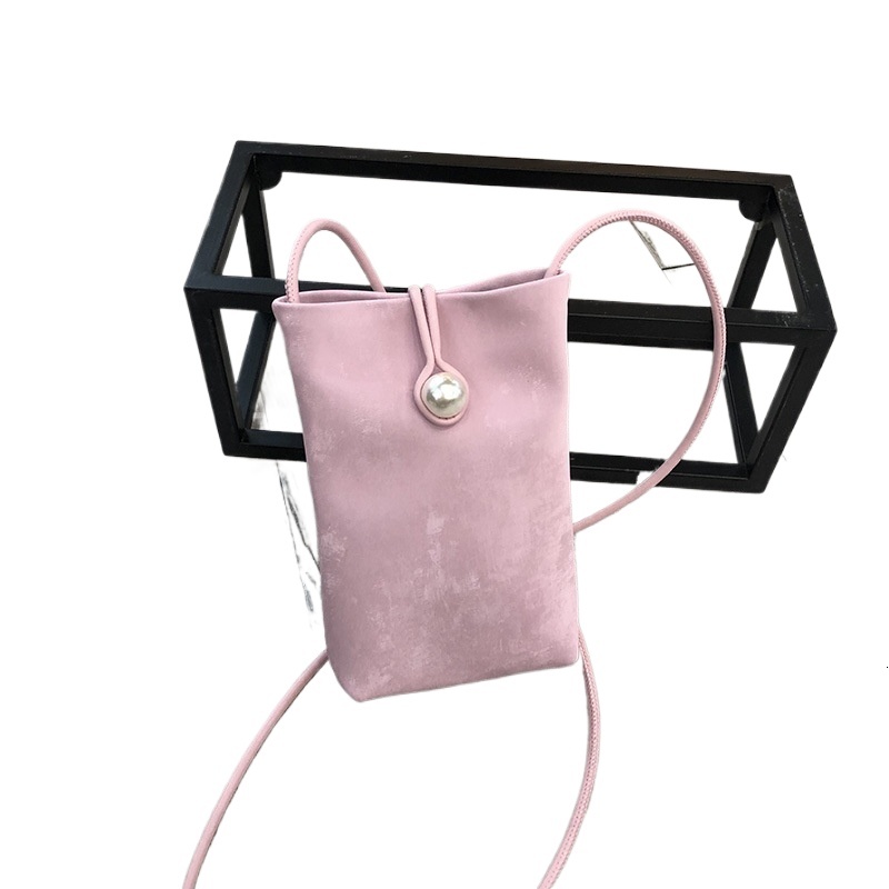 designer 2025 Spring/Summer Simple Pink Pearl Crossbody Small Bag High-end Fashionable Mini Phone Bag for Women
