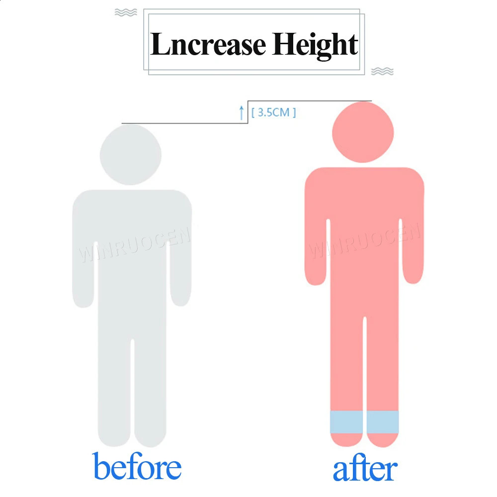 1.5-3.5cm Height Increase Insole Breathable Sport Sole Pad Heel Insert Taller Support Absorbant Foot Pad for Men Or Women 250528
