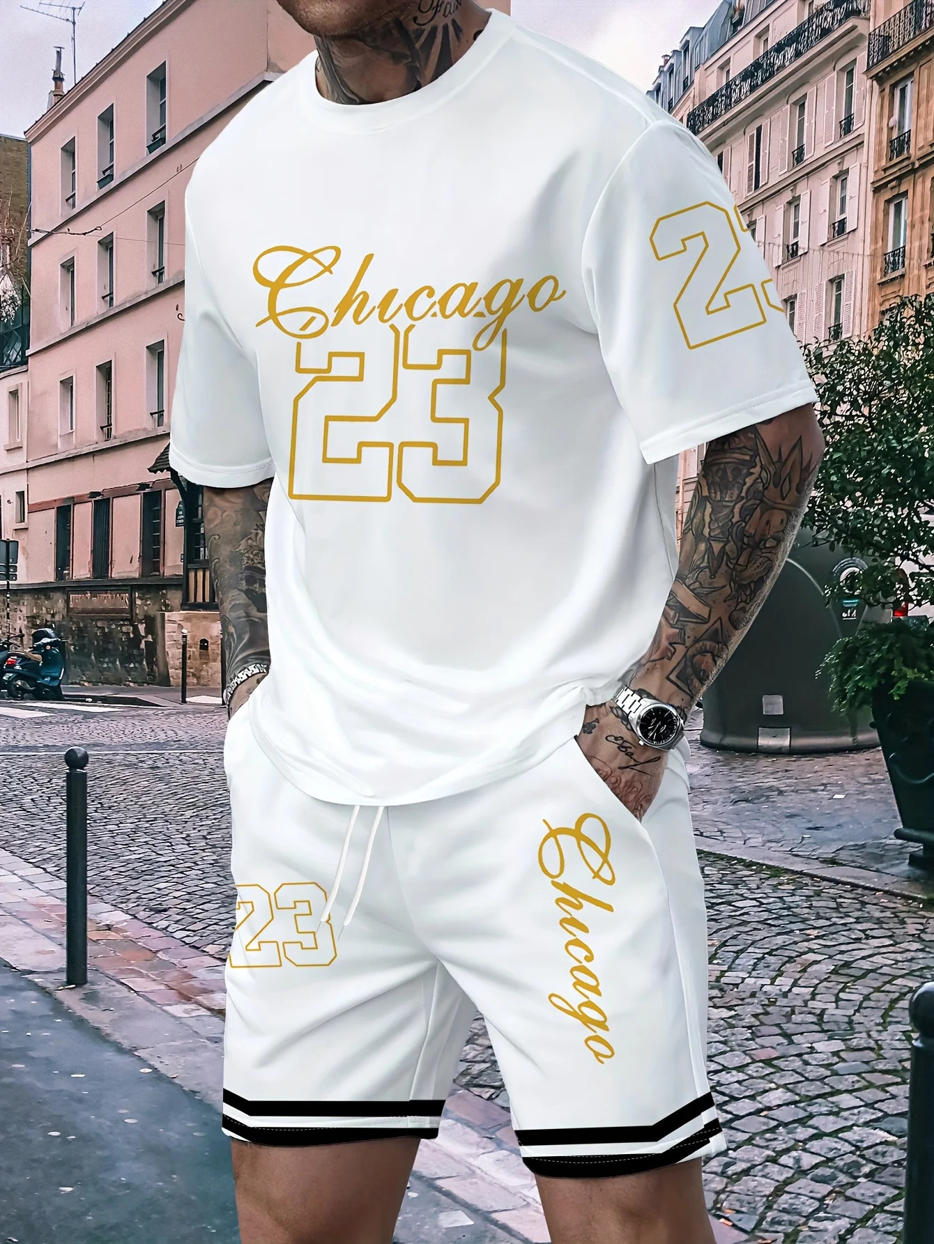 Summer Mens Sports TShirt Shorts Suit 2025 Breathable Sweat Fast Drying Loose Round Neck Running Workout Clothes 250530