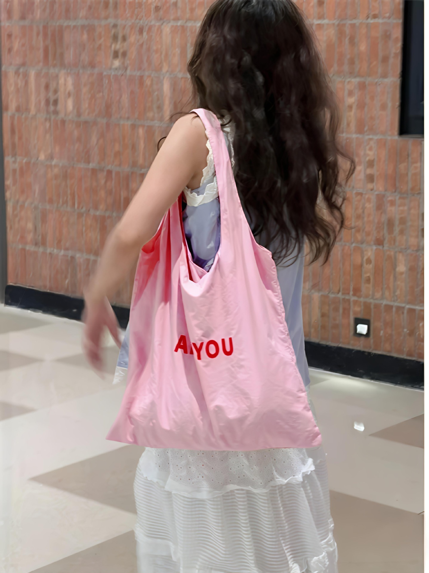 designer Summer Commuter Macaron Color Single Shoulder Bag for Women 2025 New Thin Lightweight Tote Canvas Bag Shopping Bag