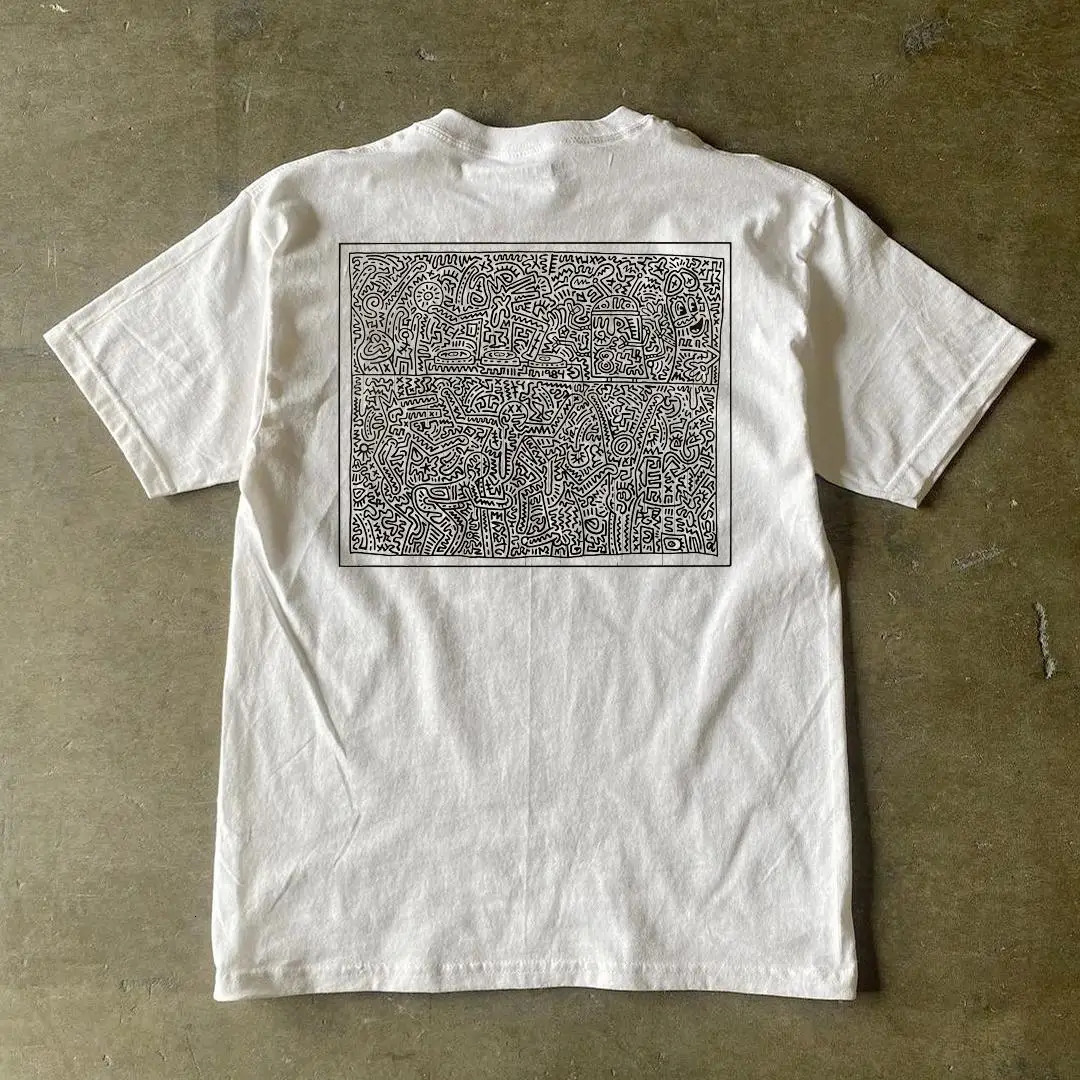 American Retro T-shirt Mens Casual Fashion Trend Round Neck Short Sleeve Loose and Comfortable Pure Cotton Mens Clothing 250530