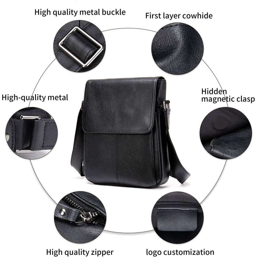 WESTAL Designer Satchel Men's Shoulder Bags Handbag Men Leather Man Messenger Bag