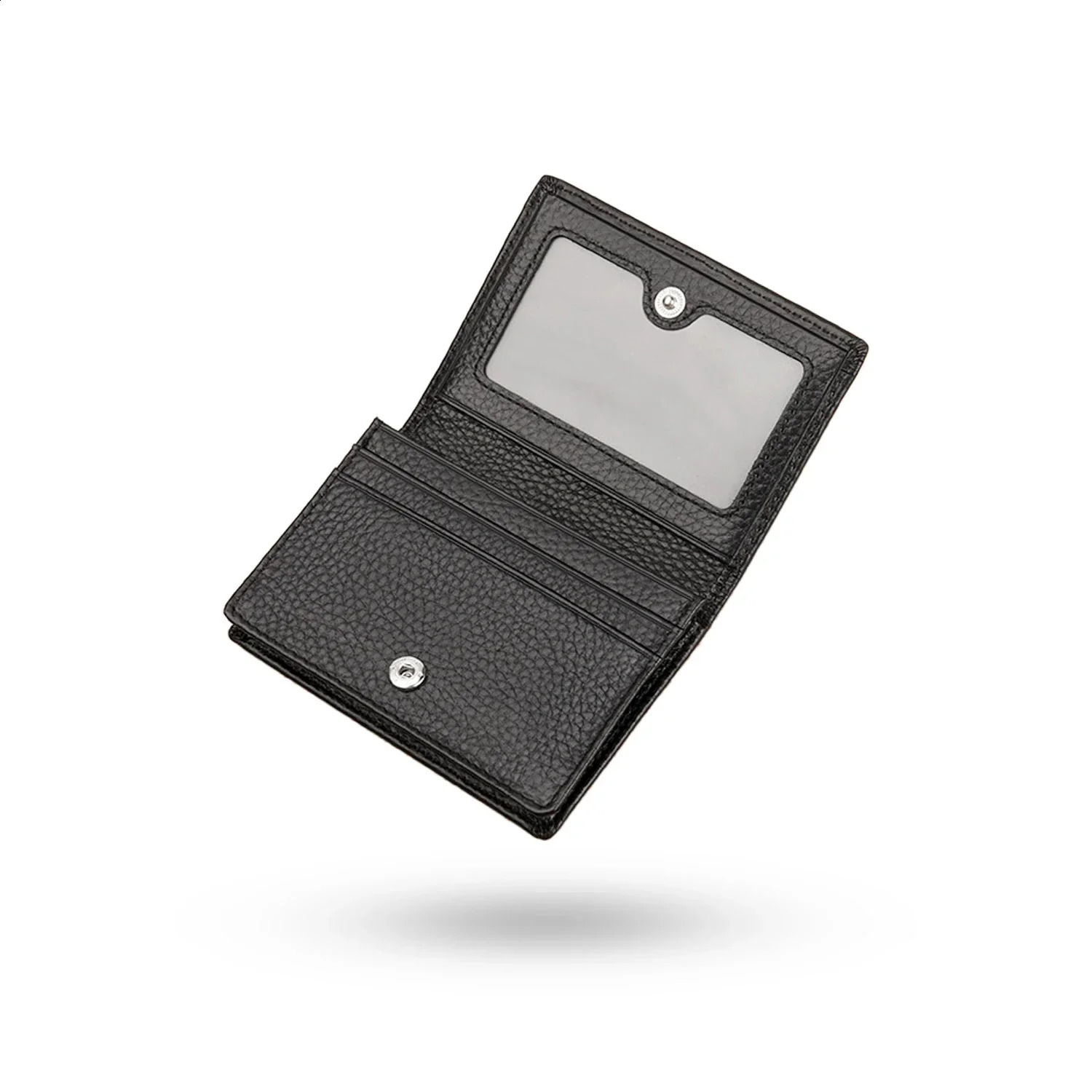 Genuine Leather Business Style Card Case Lychee Pattern Large Capacity Storage Card Case Support Customized Card Holder 250528