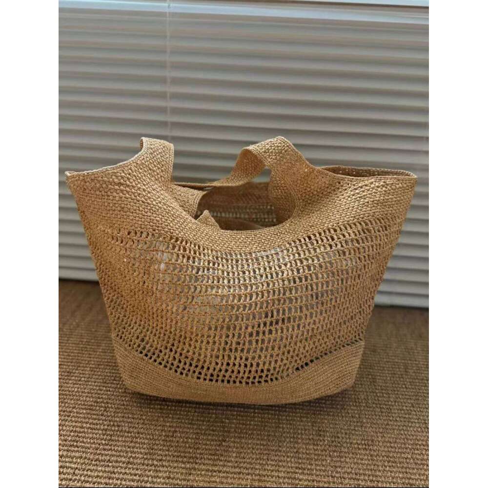 Women's Grass Large Capacity Tote Vacation Beach Bag Woven Handbag 2025 New High-Quality Fashionable Elegant