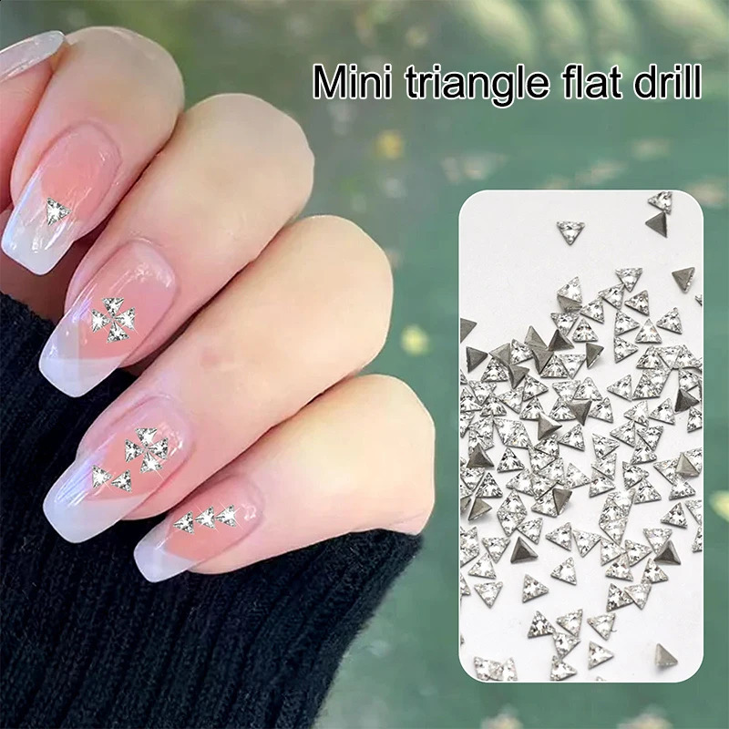 1 Box Shiny Zircon Rhinestones Nail Charms Butterfly Teardrop Triangle Splicing Diamonds Nail Art Jewelry Charms Decoration 250528