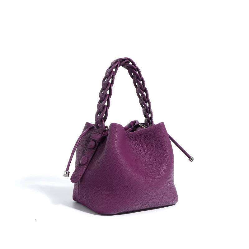 Jonlily Women Genuine Leather Shoulder Female Fashion Handbag Totes Bucket Commuter Bag Small Daybag Purse -Kg1271