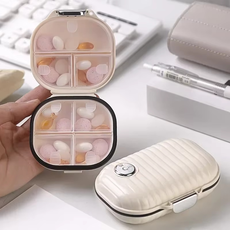 Medication Portable Travel For Seven Days Multiple Storage Box Pill Box Mini Pill Organizer Travel Essentials 7 Compartment Medicine Pill Case Medicin