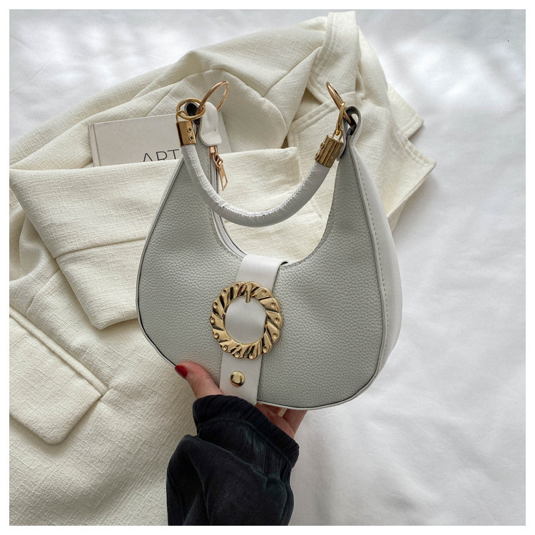 Free Shipping Designer Bag 2025 Autumn New Style Trendy Armpit Solid Color Shoulder Hand-held Small Square Bags Dumpling Bags