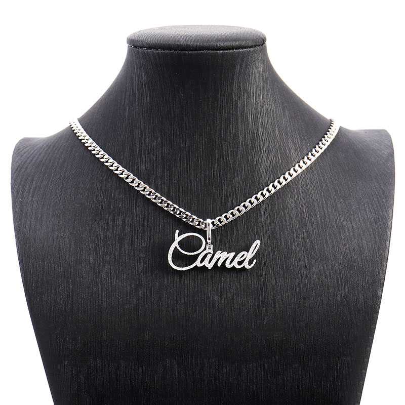 Provence Jewelry Customized Luxury Jewelry Sterling Silver With 14K Gold Plated Letter Pendant Necklace Hip Hop Iced Out DEF VVS Moissanite Initial Na