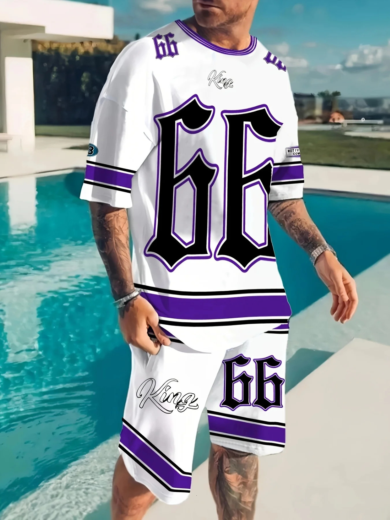 Summer 2025 mens suit casual sport roundneck Tshirt Chicago letter print pattern pullover summer daily outdoor street 250530