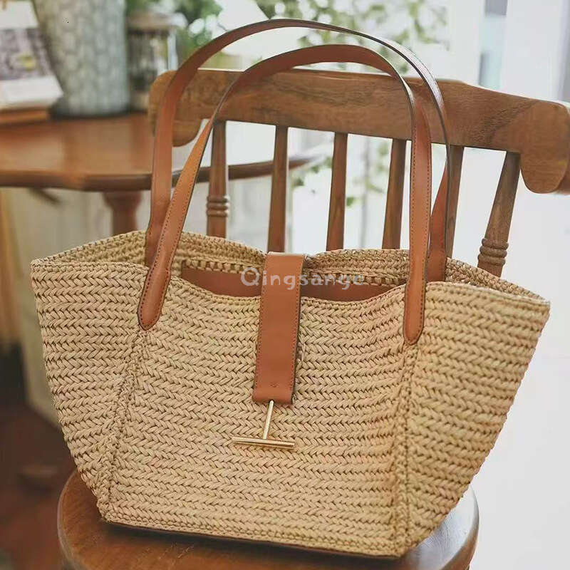 Straw Beach Tote Large Capacity Raffia Handwoven Fashionable Shoulder Underarm Versatile Casual Vacation Women S Bag Crossbody Bag
