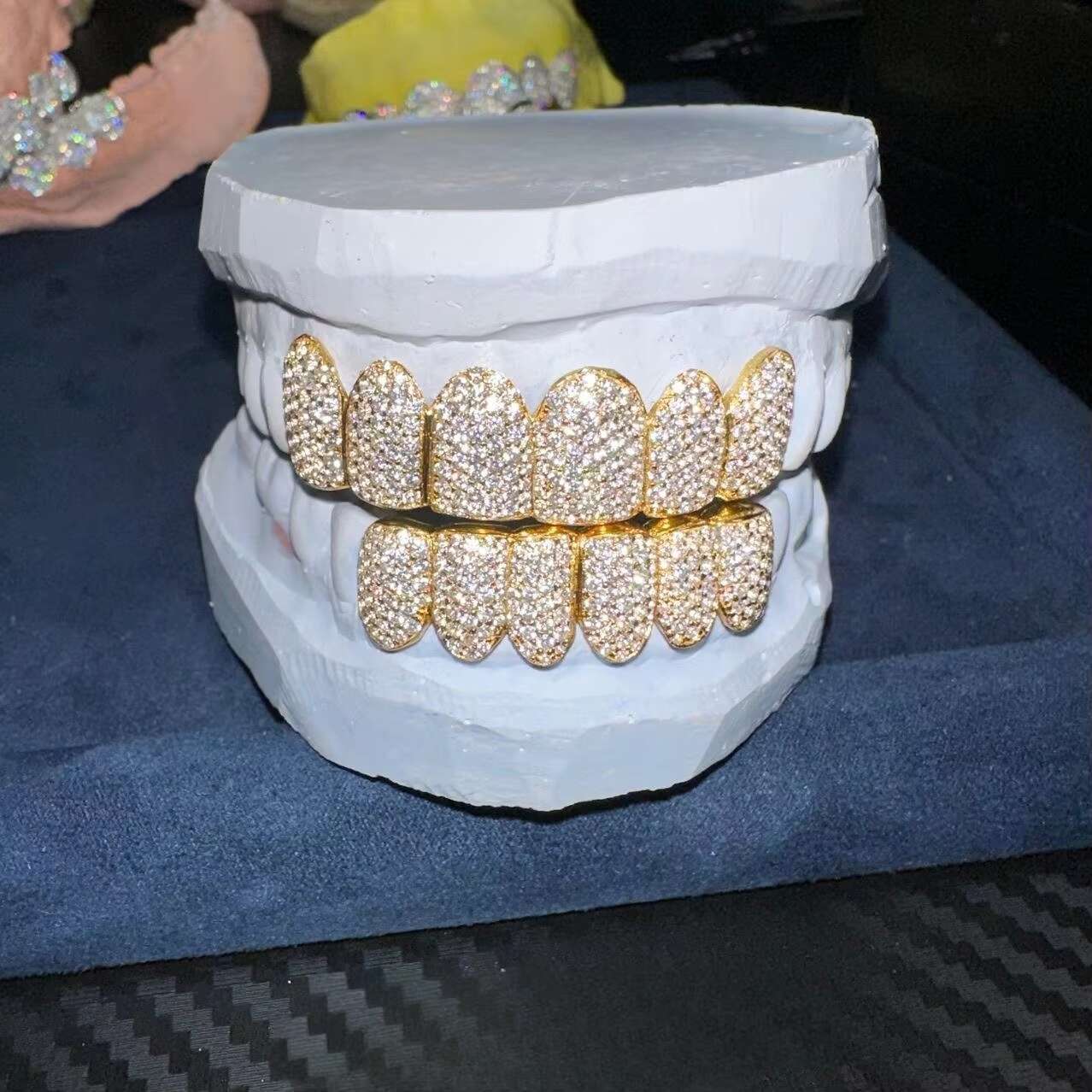 Hip Hop Jewelry Moissanite Grills Custom Real Siold 925 Silver Diamond Past Tester Iced Out VVS Moissanite Diamond Teeth Grillz