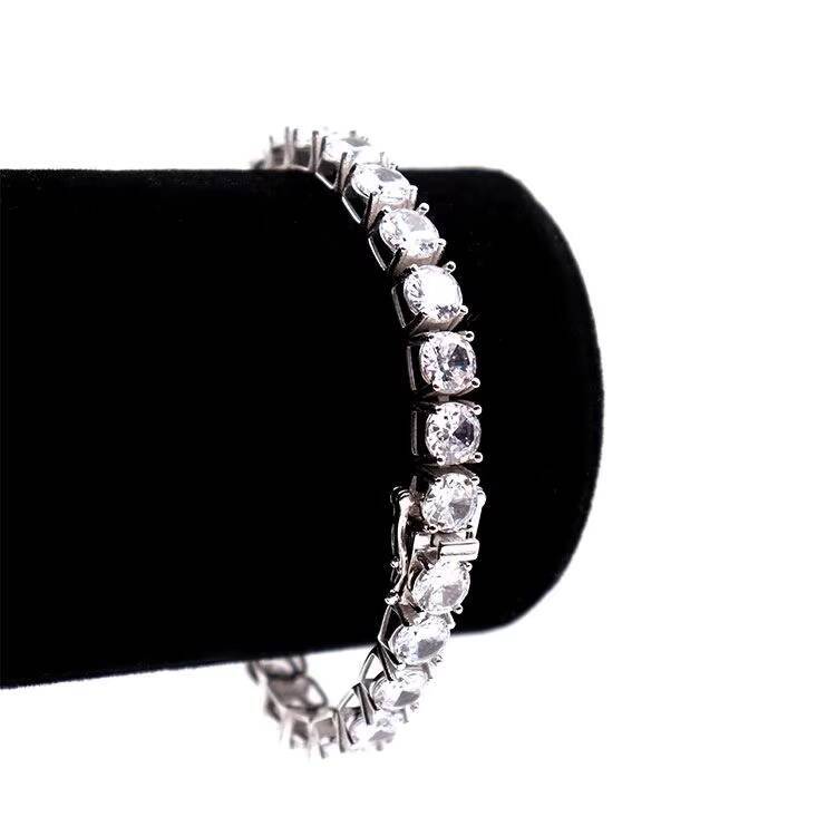 Jewelry Fashion Iced Out Sterling Sier Lab Grown VVS Moissanite Men's and Women's Tennis Bracelet