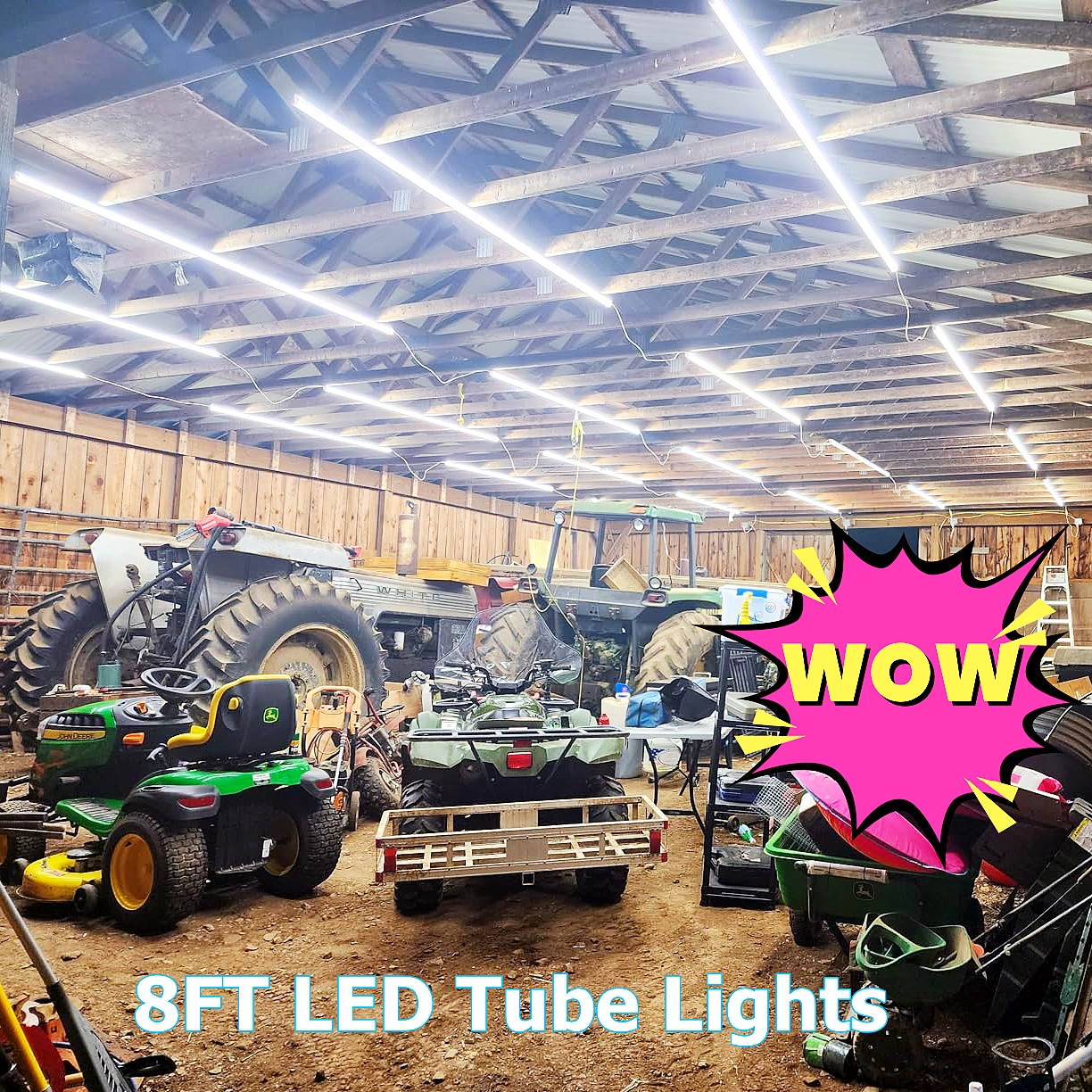 8ft led tube light 8 Foot LED Bulb Light T8 8ft LED Single Pin FA8 45W SMD2835 100LM W LED Fluorescent Tube Lamp Stock In US CNSUNWAY LIGHTING Garage 