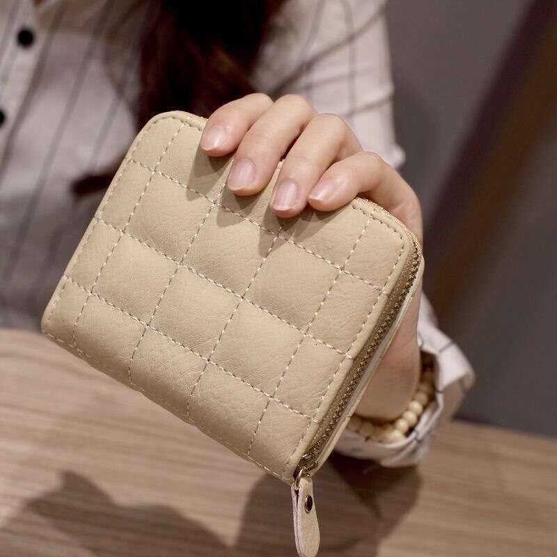 2022 Korean Style Mini Women's Short Zipper Cute Coin Purse Student Embroidered Wallet for Women