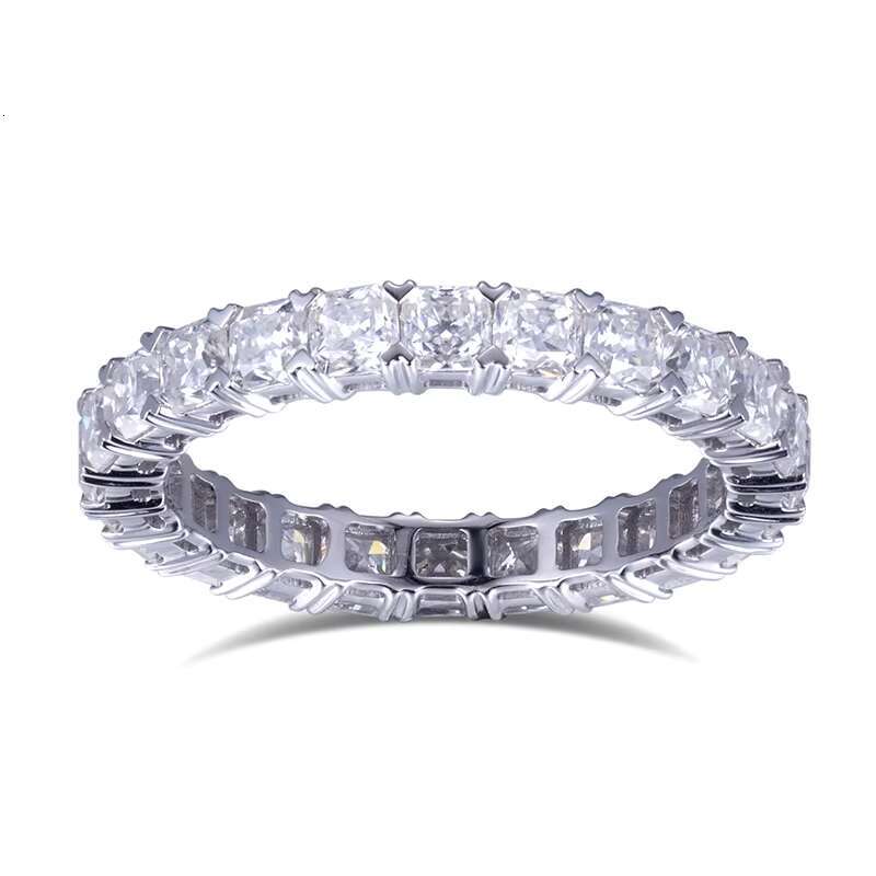 Luxury Fine Jewelry Eternity Band Ring Wholesale 10K 14K 18K Gold Moissanite Ring