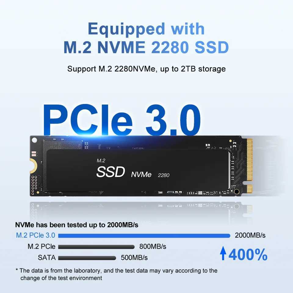 TexHoo Mini PC Intel Celeron N95 Desktop Gaming Computer WIFI5 BT4.0 Wins 11 DDR4 PCIe3.0 Nvme SSD Triple Display Dual 1.0G LAN X250602