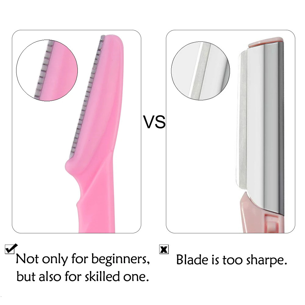 3410Pcs Eyebrow Trimmer Face Blade Shaver Portable Eye Brow Epilation Hair Removal Safety Cutting Woman Makeup Tools 250516