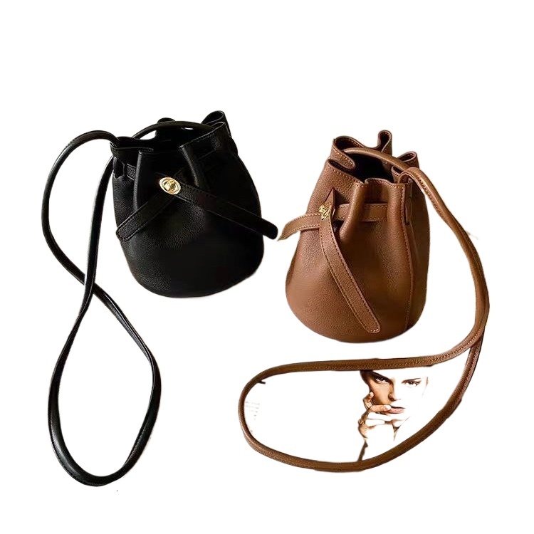 designer Trendy Small Bag for Women 2025 New Fashion Autumn Winter High-end Retro Bucket Bag Fashion Versatile Shoulder Crossbody Bag