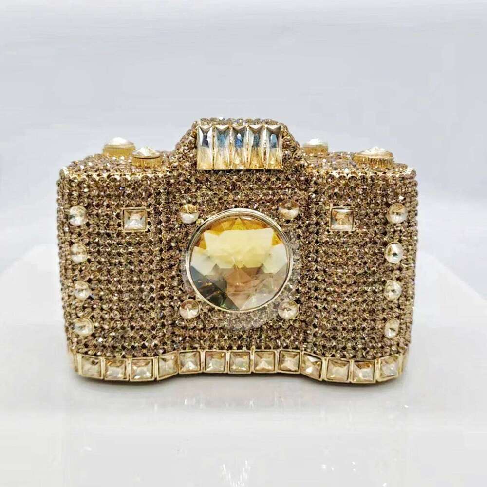 Designer Luxury Camera Styling Women Rhinestone Clutch Bag Crystal Designer Handbags For Female Unique Party Vintage Evening Bags