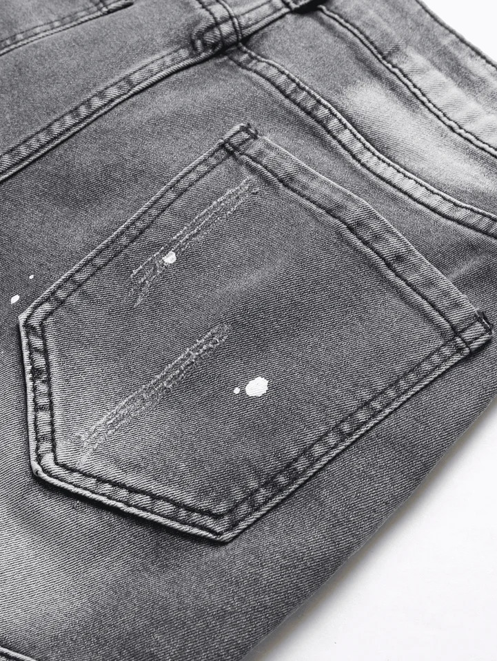 Summer Mens Ripped Denim Shorts Jeans Clothing Bermuda Cotton Shorts Breathable Knee Length Denim Shorts Male Fashion Hole Jeans 250528