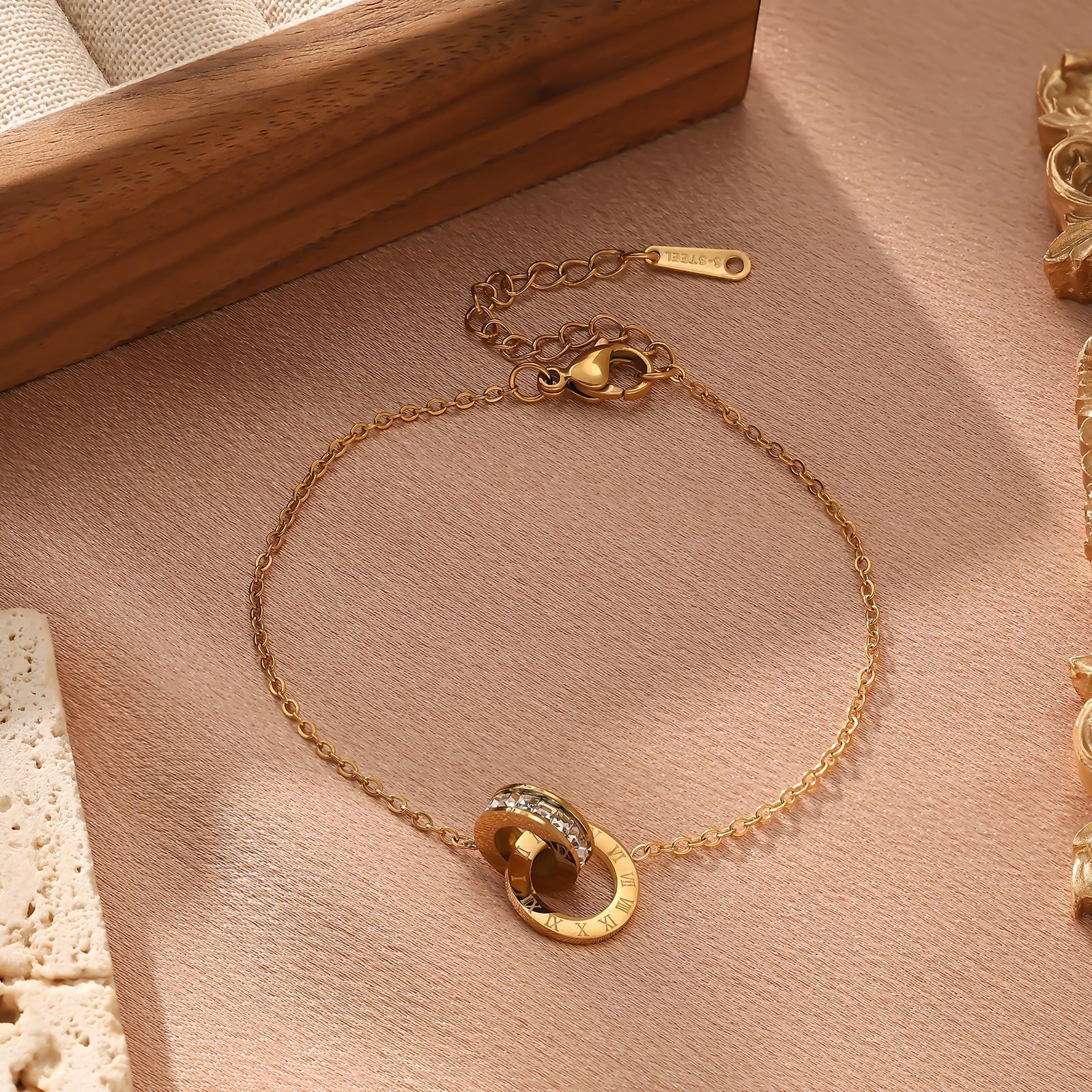 Anti-Fading Bracelet Titanium Steel Non-Fading Electroplated Women Ins Style Internet Celebrity