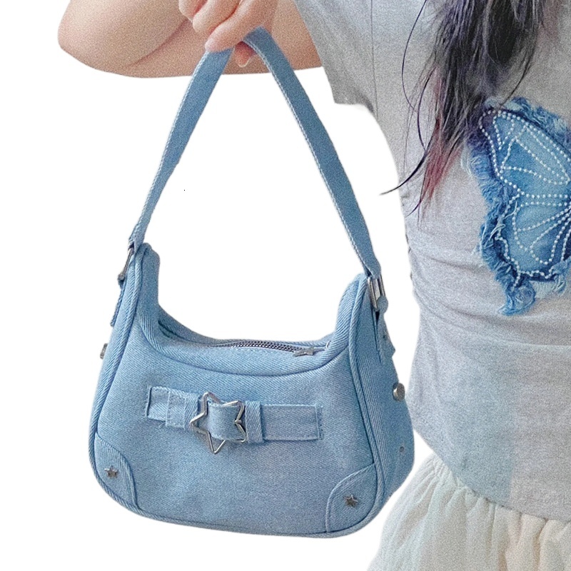designer 2025 Summer American Style Trendy Star Underarm Bag for Women Millennial Style Handbag Niche Design Shoulder Bag