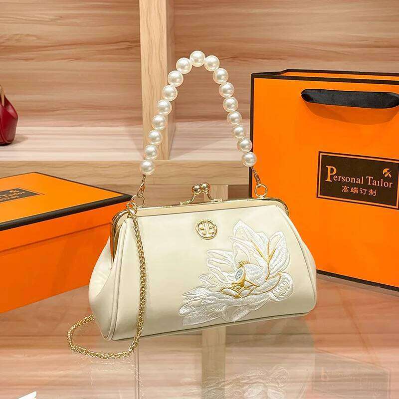 Women's handbags, one-shoulder crossbody chain small bag new style ethnic cheongsam temperament embroidery 7