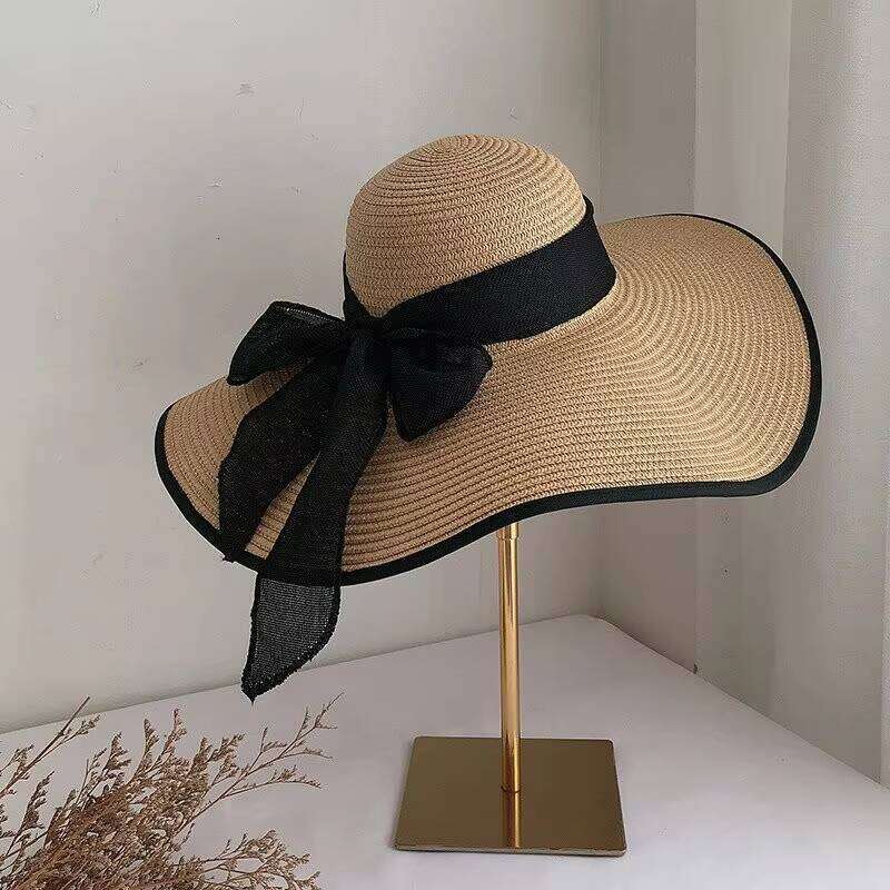 Sun Straw Wide Brim Summer Hat Foldable Packable Floppy Beach Hats for Women