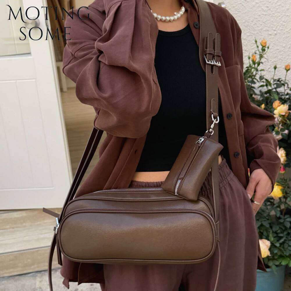 Motingsome Spring Designer Bags 2 Pcs Set Crossbody Shoulder Handbag And Purses Fashion Messenger Saddle Satchel 2025 New 250514