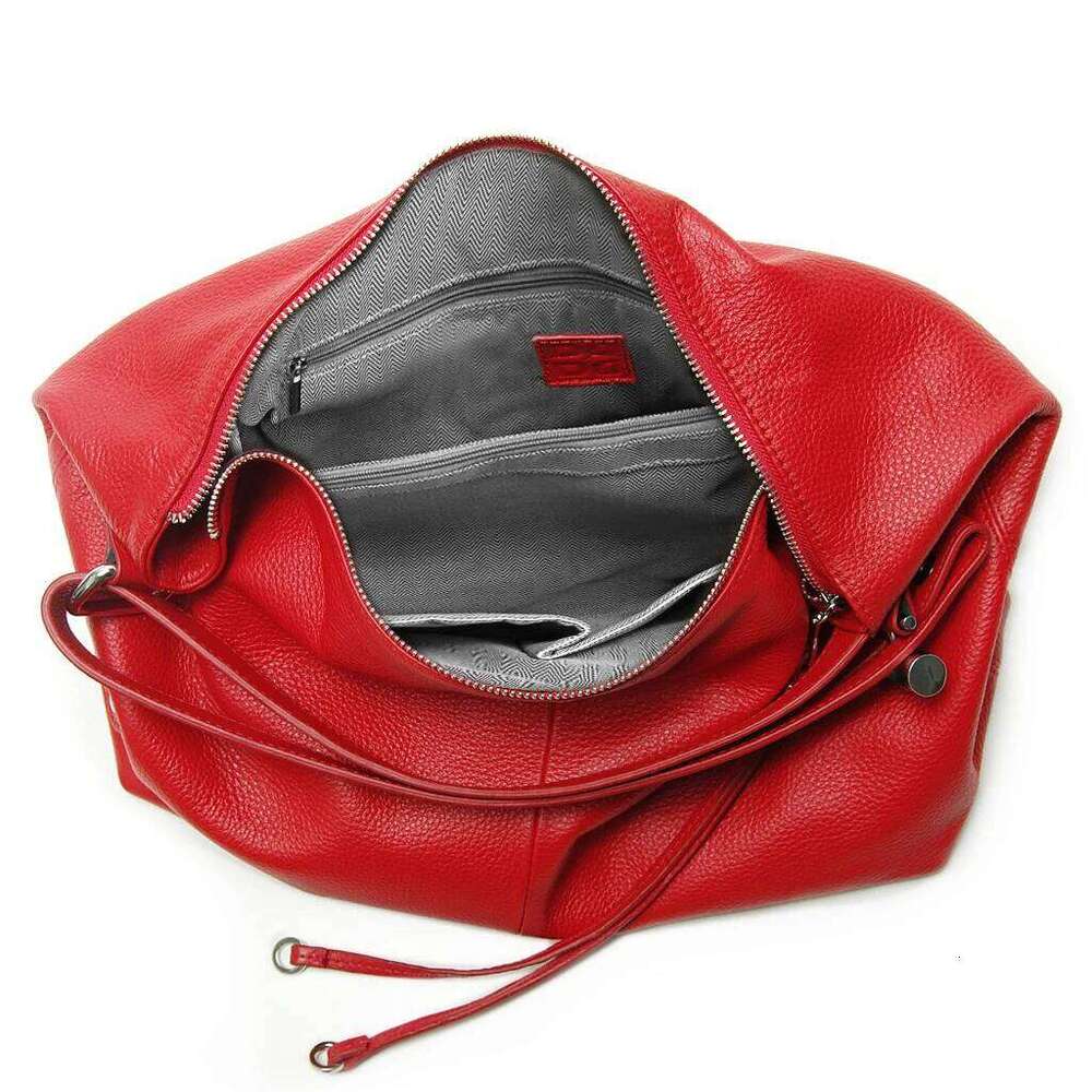 Zency 100% Genuine Leather Women Hobo Bag White Lady Tassel Shoulder Bags Classic Red Handbag Crossbody Purse 2024 Trendy