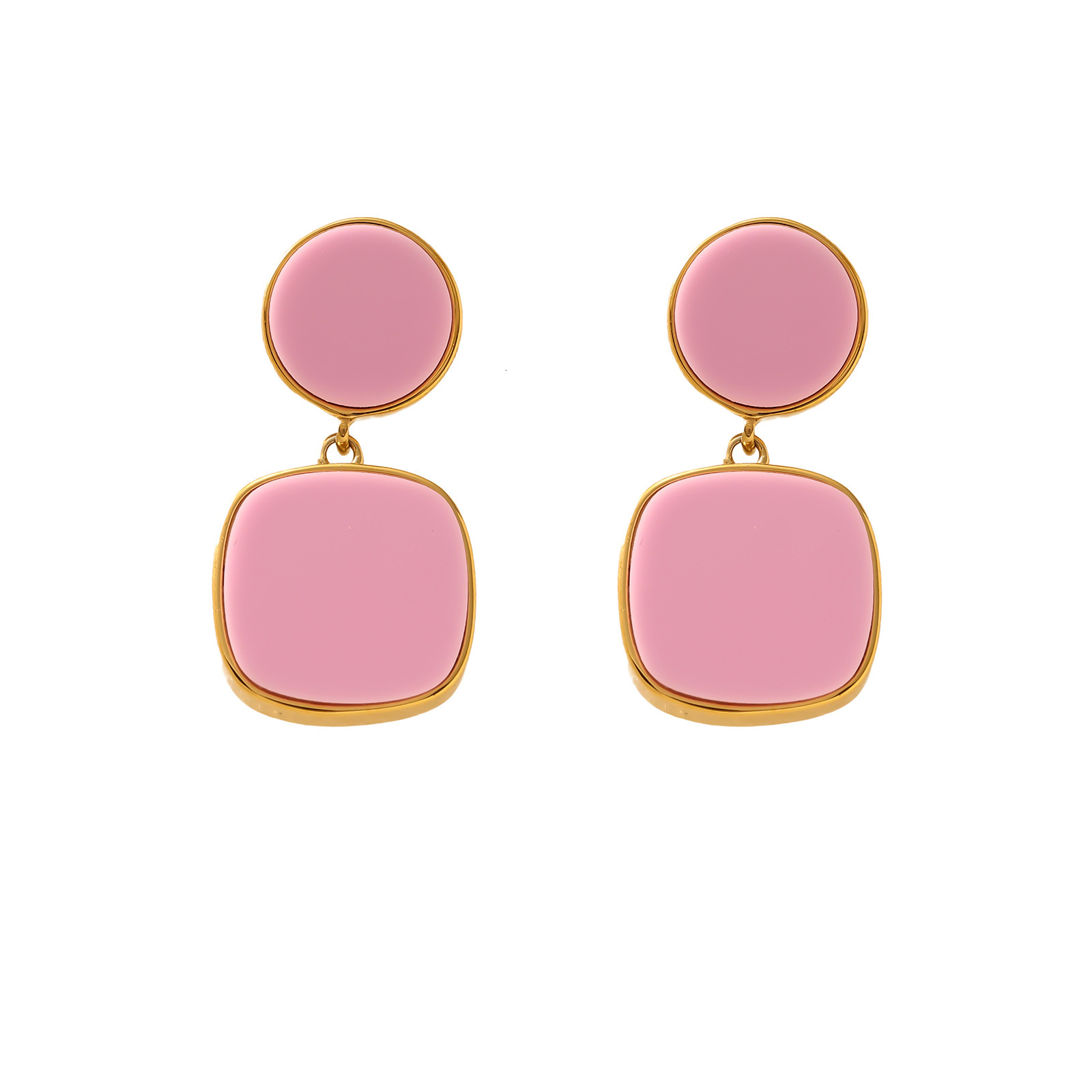 Trendy High-End Geometric Earrings with Design, Slimming and Unique Needle Studs