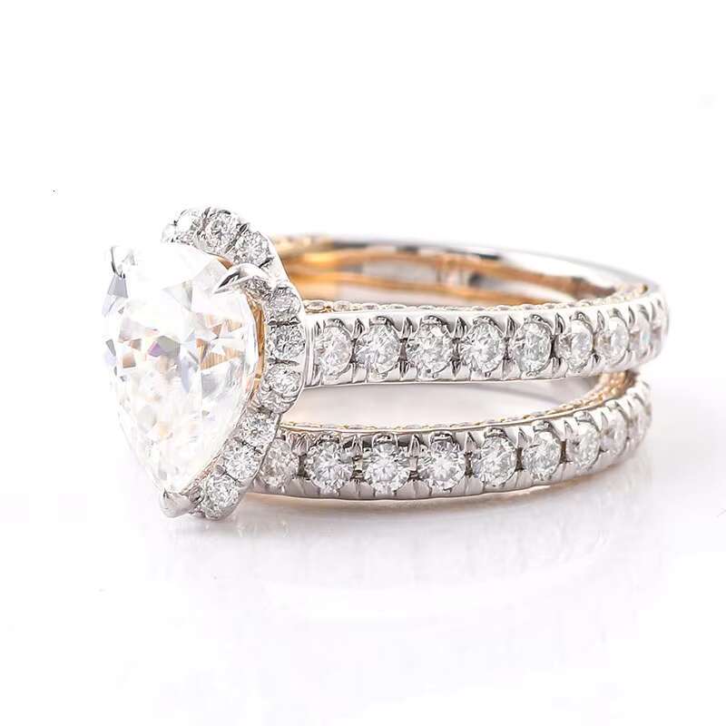 10K/14K/18K Solid Gold Ring Def Vvs Moissanite Diamond Engagement Rings for Women Lab Diamond Jewelry Customised Fashion Classic