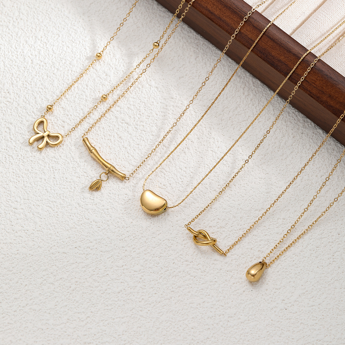 Nalan Sier Fresh Sweet Design Exquisite Simple Bead Box Necklace