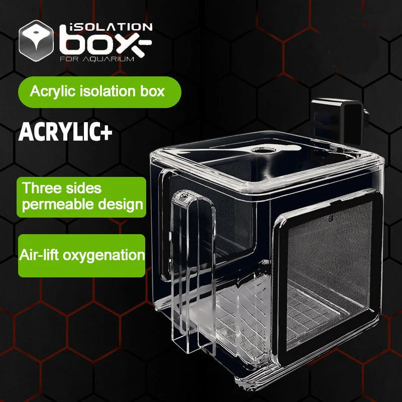 Aquarium Acrylic Fish Tank Isolation Box Pneumatic Spawning Incubation Box Ornamental Breeding Room Small Fry Stainless Steel 250530