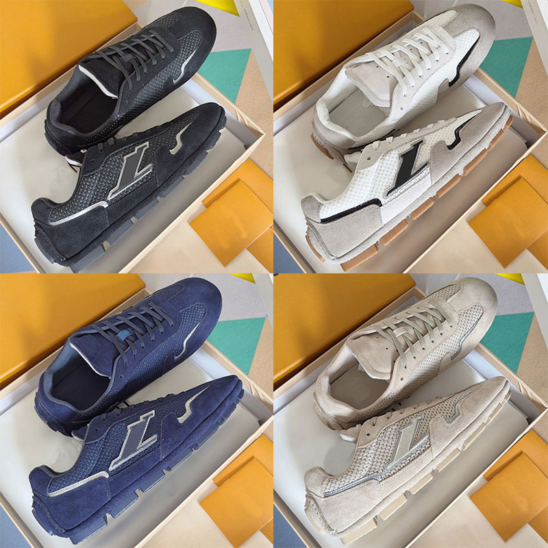 Luxury Men Rally sports shoes New Mens Womens mesh casual shoes upper splicing suede cowhide decoration Mens Sneaker Womens outdoor Running shoes top quality