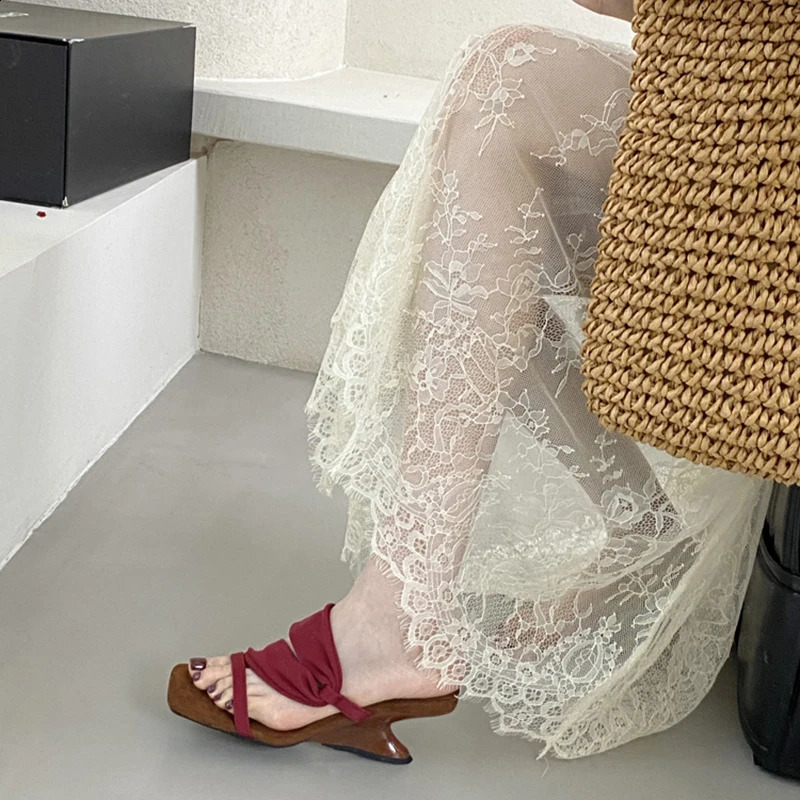 Summer Wedges Heel Slippers Women Open Toe Casual Party Dress Sandals Shoes Zapatos De Mujer 250528