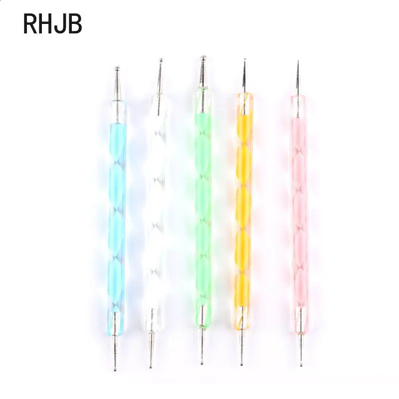 RHJB 5PCS 3D Uv Gel Art Nail Fingernails Drill Fingernail Punch Tool Nail Manicure Nail Brush Set 250528
