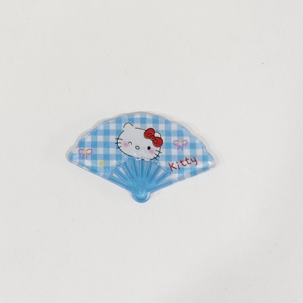 Ice translucent printed fan cat diy Japanese sweet high colorful girl style