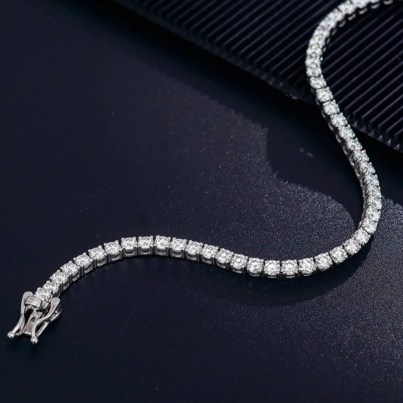 Factory Price 3mm Chain 10k 14k Moissanite Tennis Fashion Jewelry Bracelet in Stock