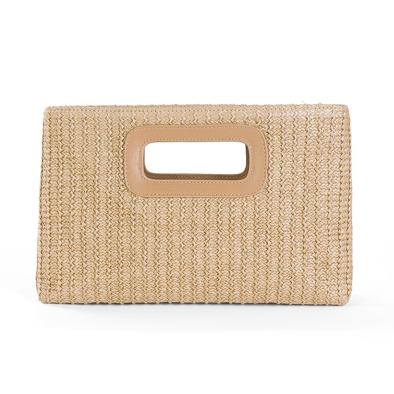 Bag Women 2025 Summer New Outdoor Beach Bag Vacation Style Designers Bag Free Shipping Straw Woven Clutch Detachable Chain Crossbody Bag Cross-border 